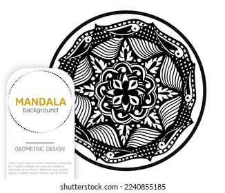 beautiful background geometric Mandala circle element Perfect for greeting cards invites websites coloring pages textile designs and posters 