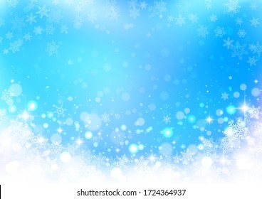 Beautiful background of glittering snowflakes, Christmas