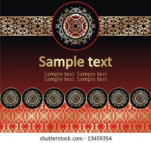 beautiful background with gold pattern
