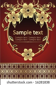 beautiful background with gold pattern