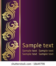 beautiful background with gold pattern