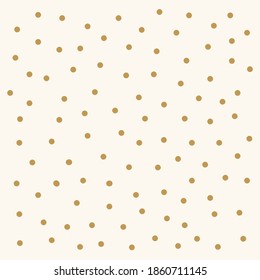 Beautiful background with Golden dots. Pattern for children's textiles and clothing. Cute hand-drawn peas in Doodle style. Yellow - gold point of the isolated pattern. Vector illustration