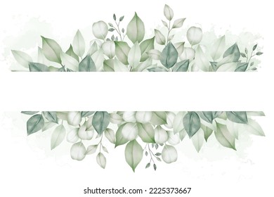  Beautiful Background Green Leaves watercolor