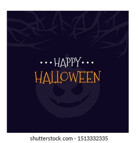 Beautiful Background for Halloween. Happy Halloween Banner