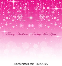 Beautiful background of Happy New Year & Merry Christmas