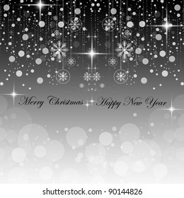 Beautiful background of Happy New Year & Merry Christmas