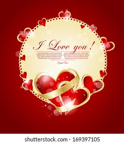 Beautiful background with hearts