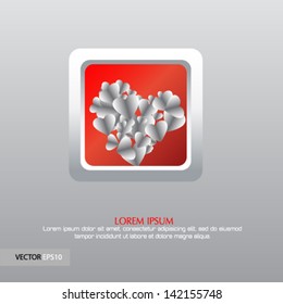 Beautiful background with hearts and place for text. Valentine's