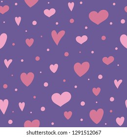 Beautiful background with hearts - seamless pattern. Valentine's Day, Mother's Day and Women's Day. Vector