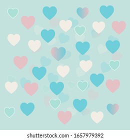 Beautiful background with hearts. vector illustration