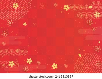 A beautiful background with Japanese patterns