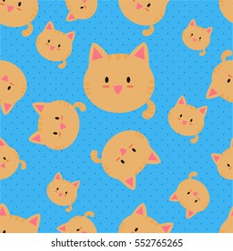 beautiful background with kittens, a seamless pattern, textiles
