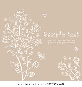 Beautiful background with lacy tree