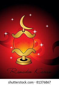 beautiful background with lantern, vector illustration