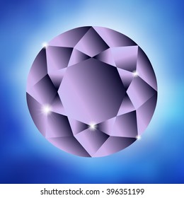 Beautiful background with a large purple diamond. 