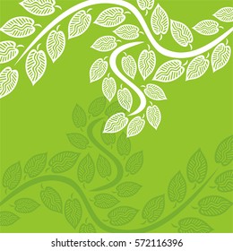 Beautiful background of leaves. Vector illustration.