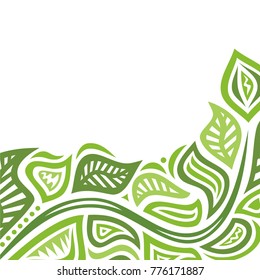 Beautiful background of leaves. Vector illustration.