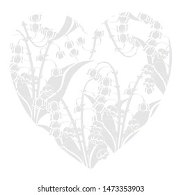 
Beautiful  background with lily of the valley flower design greeting card and invitation of wedding birthday and other seasonal holiday .￼
