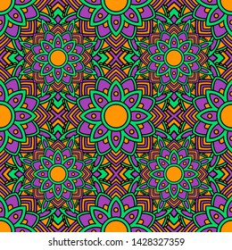 Beautiful Background Mandala Art Batik Seamless Pattern Wallpaper Tiles Ceramic