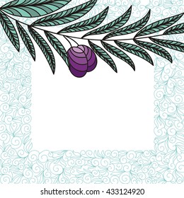 Beautiful background with olive branch 