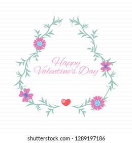 Beautiful background with ornamental frame for valentine´s day	