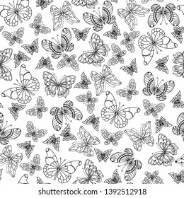 
beautiful background with painted butterflies
