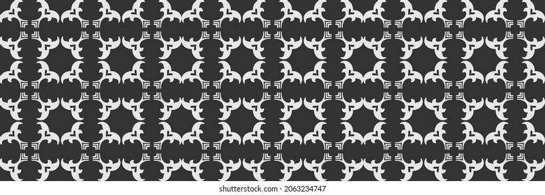 Hermoso patrón de fondo con adornos decorativos sobre un fondo negro para tu diseño. Fondo perfecto para papel pintado, texturas. Imagen vectorial. 