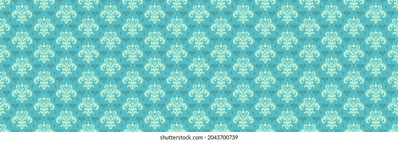 Hermoso patrón de fondo con adornos florales sobre fondo verde. Patrón sin brillo, textura. Ilustración del vector