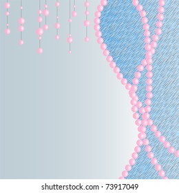 beautiful background with pearl beads