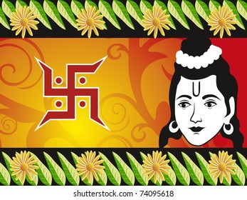 fondo hermoso para la celebración de ramnavami, ilustración vectorial