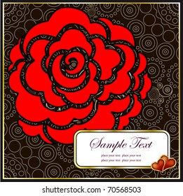 Beautiful background with red rose