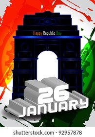 Beautiful background for Republic Day, 26 january. Vector illustration