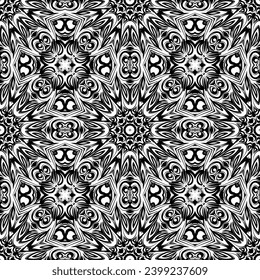Schöner Hintergrund mit reichhaltigem, altmodischem Stil, luxuriöser Dekoration, nahtlosem Muster, weißer, grauer Vektorhintergrund, floraler, ältester Uhrenstoff für Dekoration und Design.