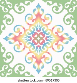 Beautiful background of seamless classic floral pattern