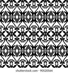 Beautiful background of seamless classic floral pattern