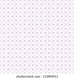 Beautiful background of seamless dots and butterfly pattern