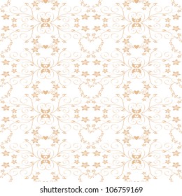 Hermoso fondo de patrón floral sin fisuras