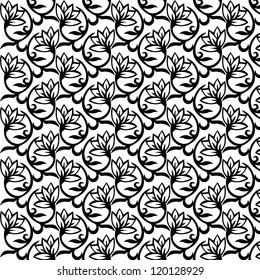 Beautiful background of seamless floral pattern