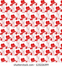 Schöner Hintergrund eines nahtlosen Blumenmusters