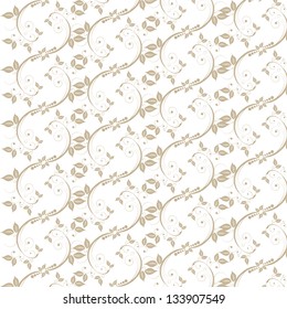 Beautiful background of seamless floral pattern