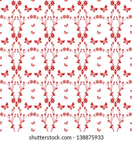 Hermoso fondo de patrón floral sin fisuras