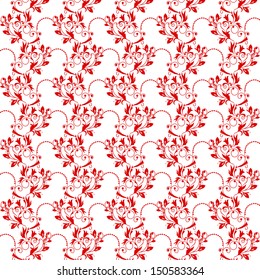 Beautiful background of seamless floral pattern