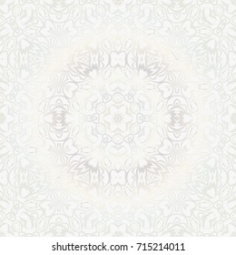 Beautiful background of seamless floral pattern. vector illustration. monochrome white gold color