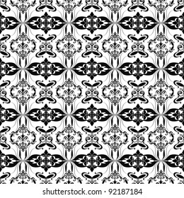 Beautiful background of seamless floral pattern
