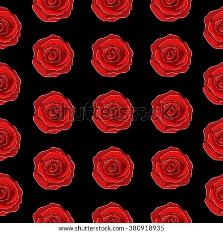 Beautiful Background Seamless Pattern Black Red Stock Vector