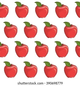 Beautiful background seamless pattern white with yellow 3D fruits apple. Trendy creative wallpaper. Vector illustration. Perfect for printing on fabric or paper. Cloth design, wallpaper,wrapping,site.