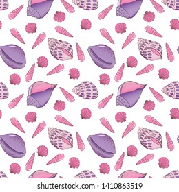 beautiful background with seashells, design in sea style, 
wallpaper design and textiles, a decor, other objects.