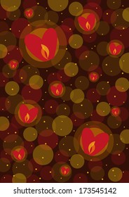 beautiful background with sky lanterns
