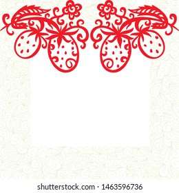 Beautiful background of strawberries. Vector illustration