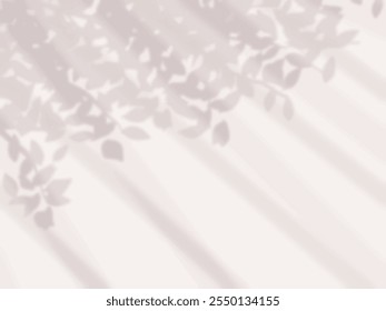 Beautiful background with tree shadows on the wall